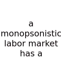 A Monopsonistic Labor Market Has A