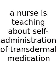 A Nurse Is Teaching About Self-administration Of Transdermal Medication