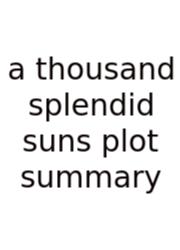 A Thousand Splendid Suns Plot Summary