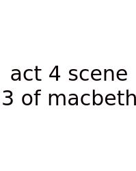 Act 4 Scene 3 Of Macbeth