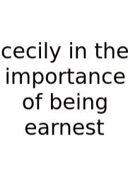 Cecily In The Importance Of Being Earnest