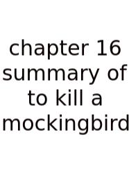 Chapter 16 Summary Of To Kill A Mockingbird