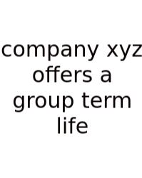 Company Xyz Offers A Group Term Life