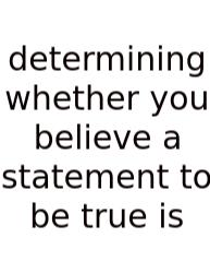 Determining Whether You Believe A Statement To Be True Is