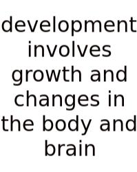 Development Involves Growth And Changes In The Body And Brain