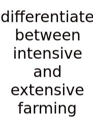 Differentiate Between Intensive And Extensive Farming