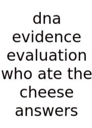 Dna Evidence Evaluation Who Ate The Cheese Answers