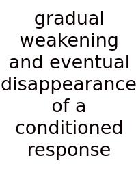 Gradual Weakening And Eventual Disappearance Of A Conditioned Response