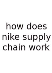How Does Nike Supply Chain Work