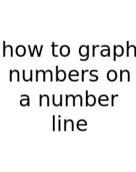 How To Graph Numbers On A Number Line