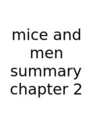 Mice And Men Summary Chapter 2