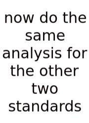 Now Do The Same Analysis For The Other Two Standards