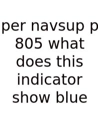 Per Navsup P 805 What Does This Indicator Show Blue