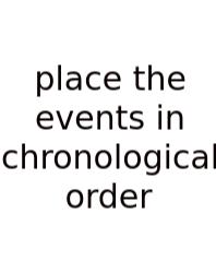 Place The Events In Chronological Order