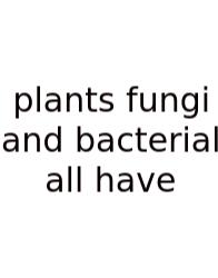 Plants Fungi And Bacterial All Have