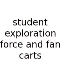 Student Exploration Force And Fan Carts