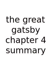 The Great Gatsby Chapter 4 Summary