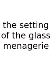 The Setting Of The Glass Menagerie