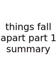 Things Fall Apart Part 1 Summary
