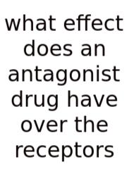 What Effect Does An Antagonist Drug Have Over The Receptors