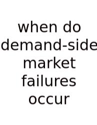 When Do Demand-side Market Failures Occur