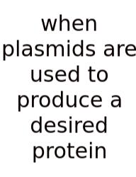 When Plasmids Are Used To Produce A Desired Protein