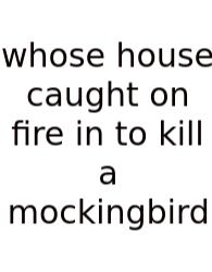 Whose House Caught On Fire In To Kill A Mockingbird